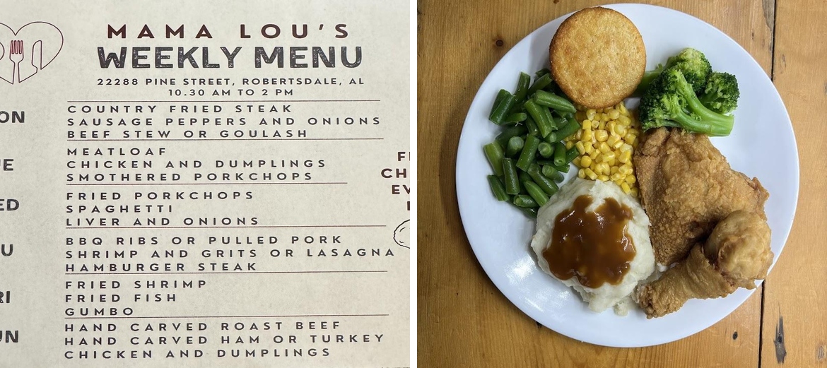 Mama Lou's Restaurant Menu